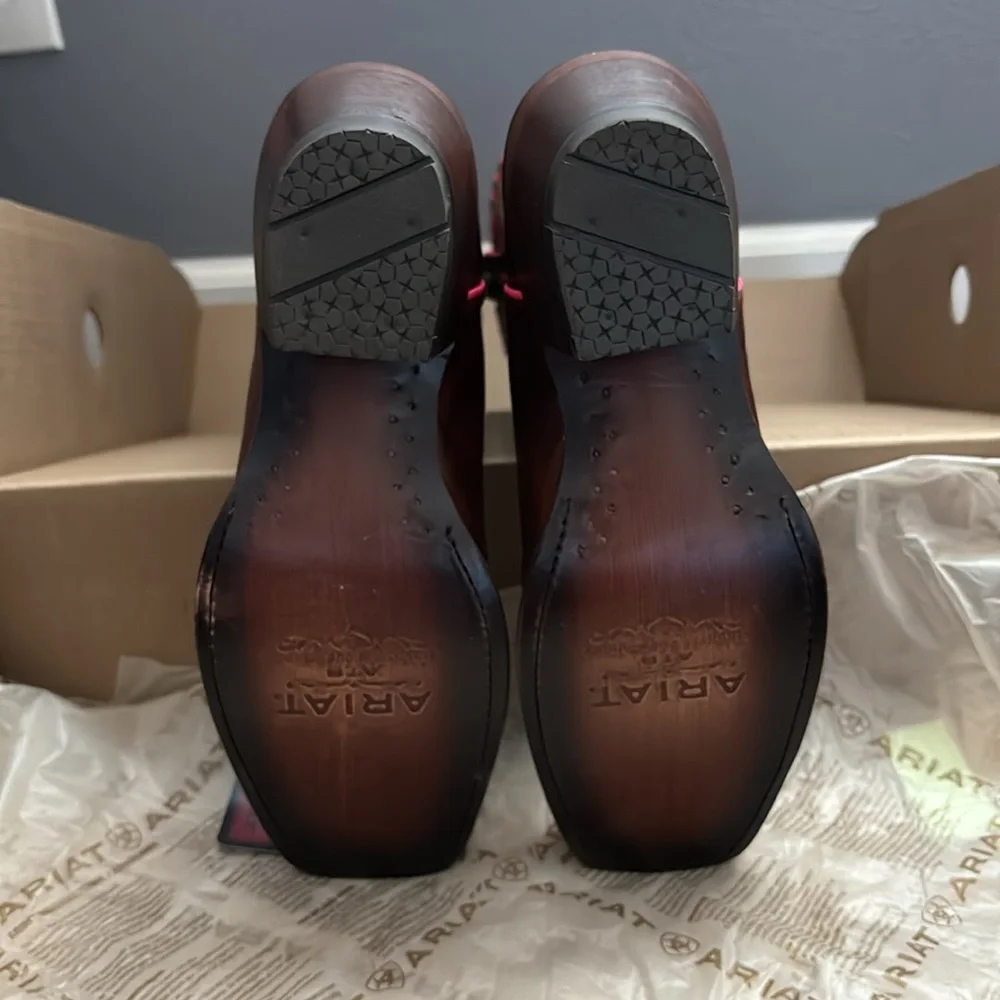 Ariat Womens Derby Crackled Limited Addition Cafe Cowgirl Boots - Picture 8 of 11